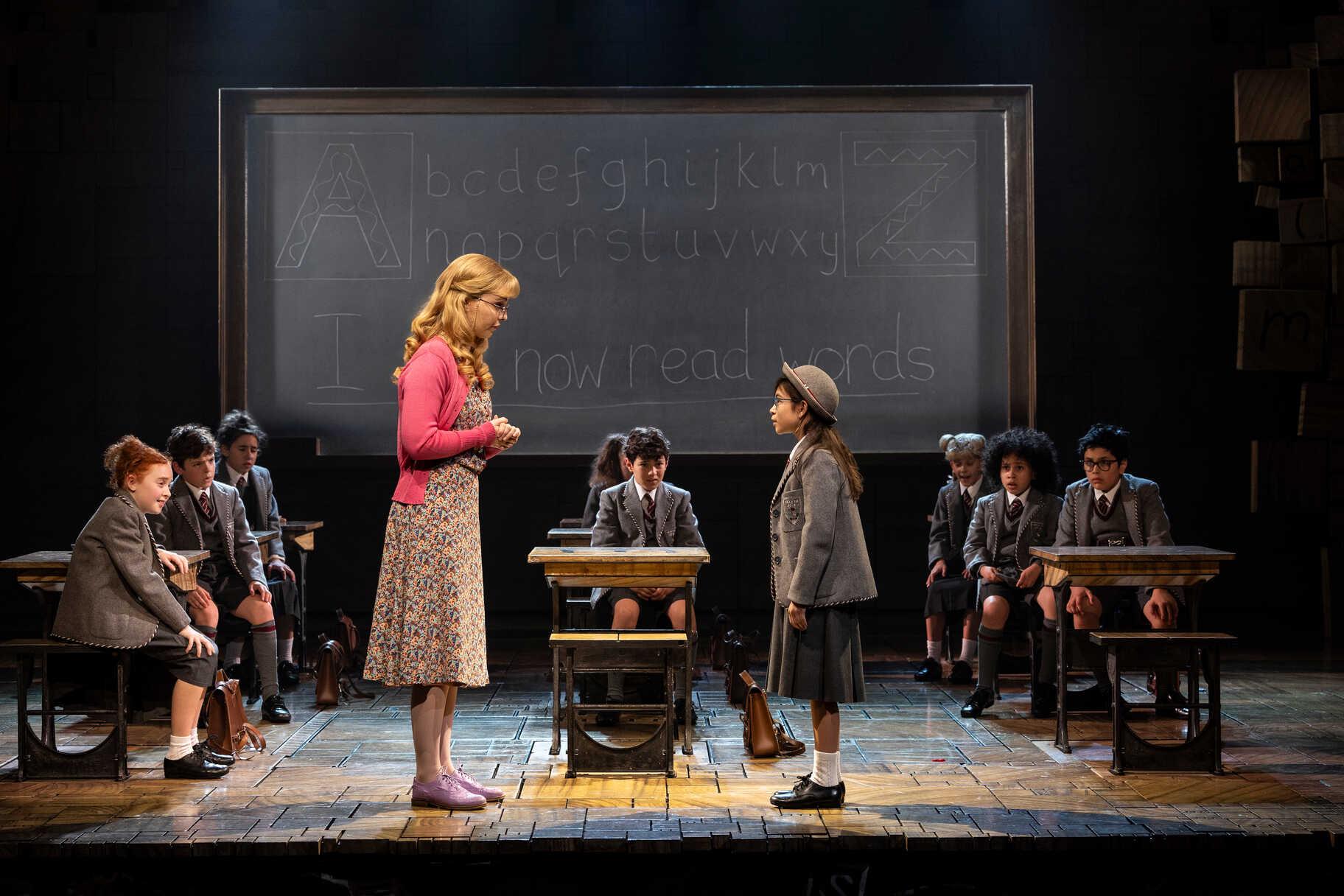 Miss Honey and Matilda together in a scene from the musical