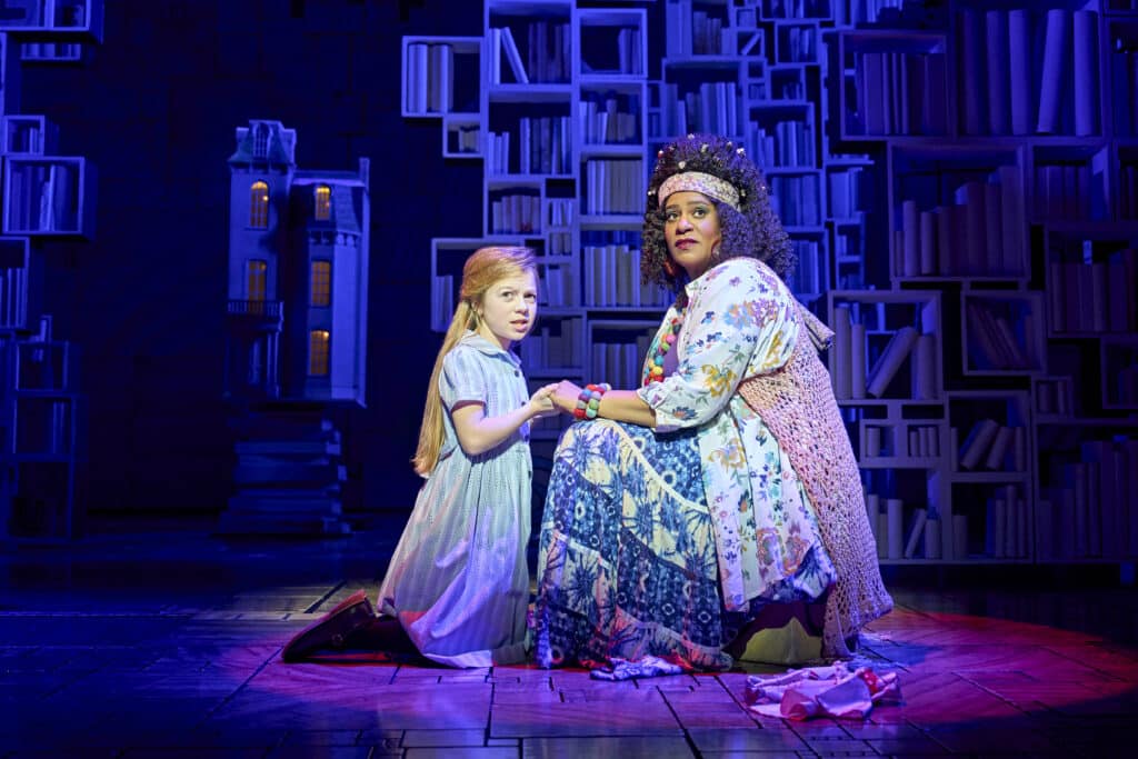 Matilda performing with the company on stage