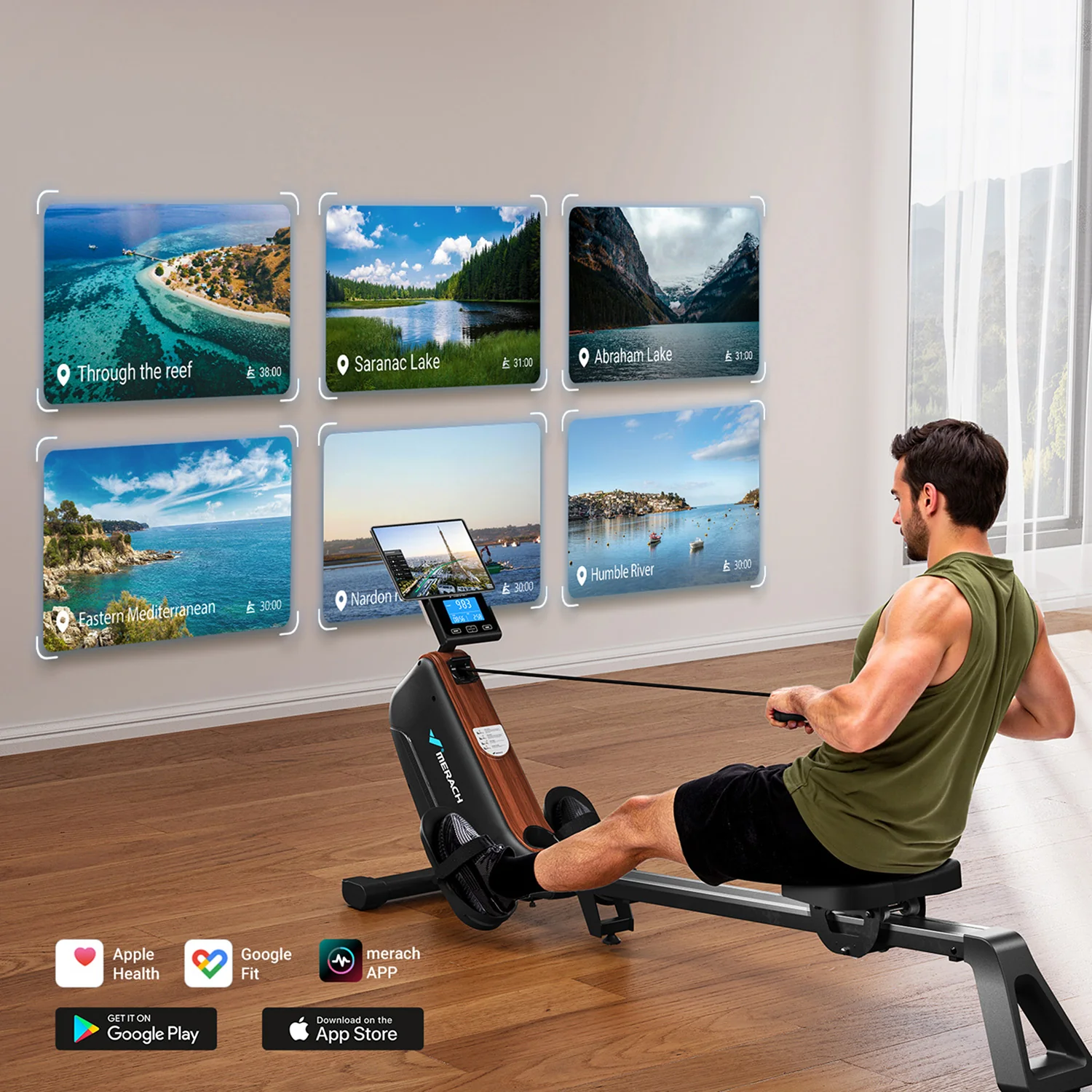 Merach R15 magnetic rowing machine