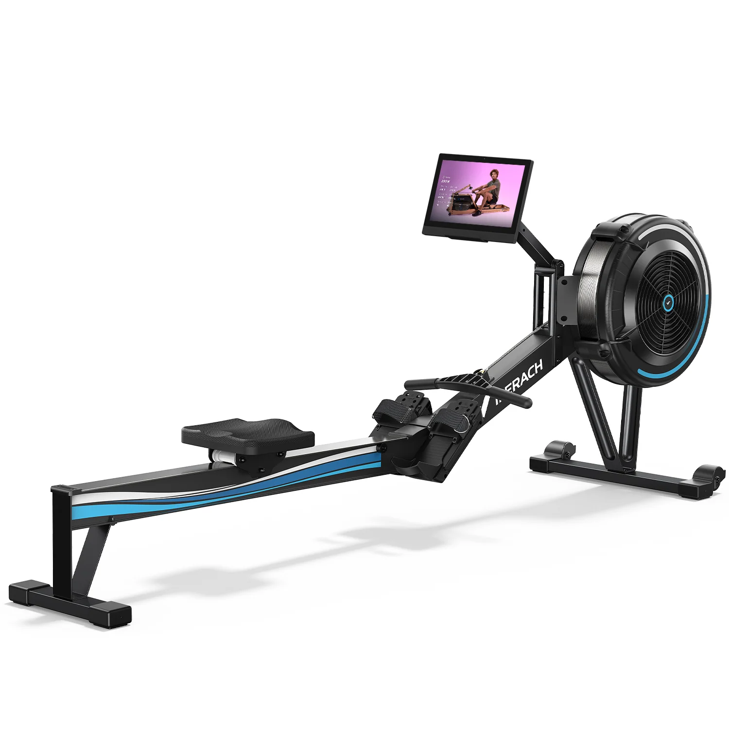 Merach R50 Aura rowing machine with screen