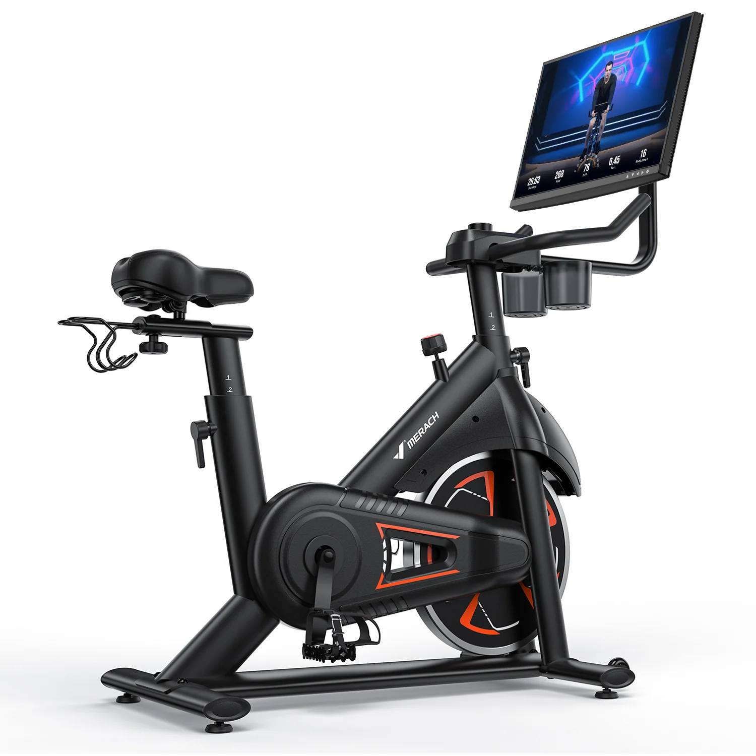 Merach indoor exercise bike with HD screen