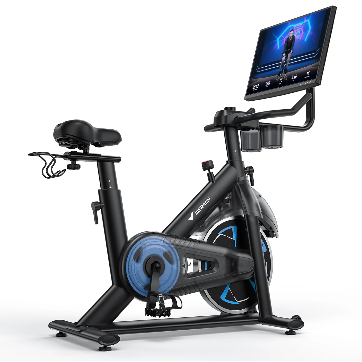 Merach indoor bike with adjustable display