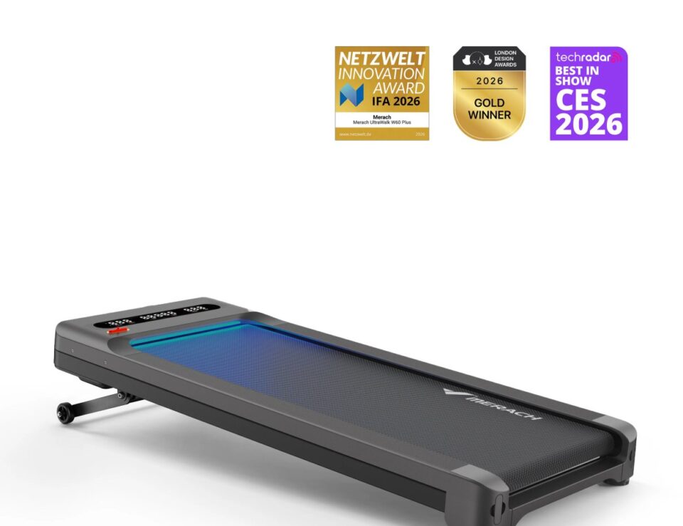Merach UltraWalk W60 Plus walking pad shown on its product page