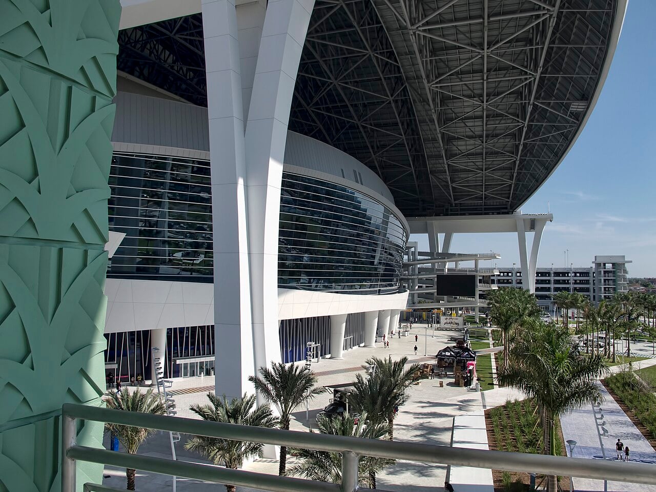Front plaza outside the Miami Marlins ballpark