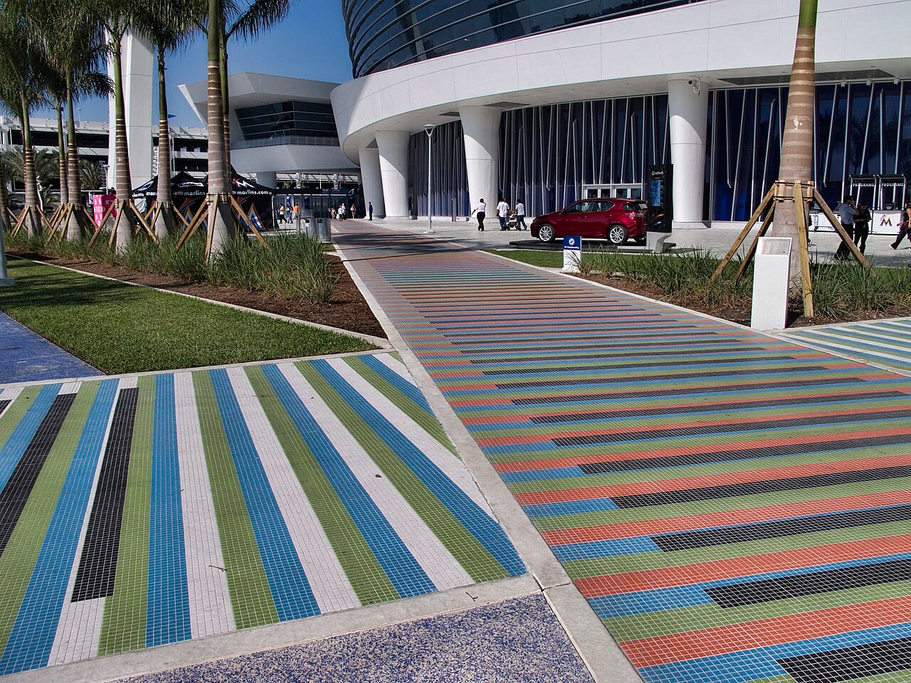 Mosaic walkway at the Miami Marlins ballpark
