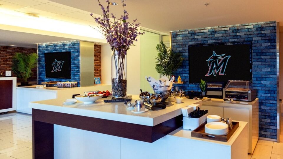 Private suite interior at loanDepot park