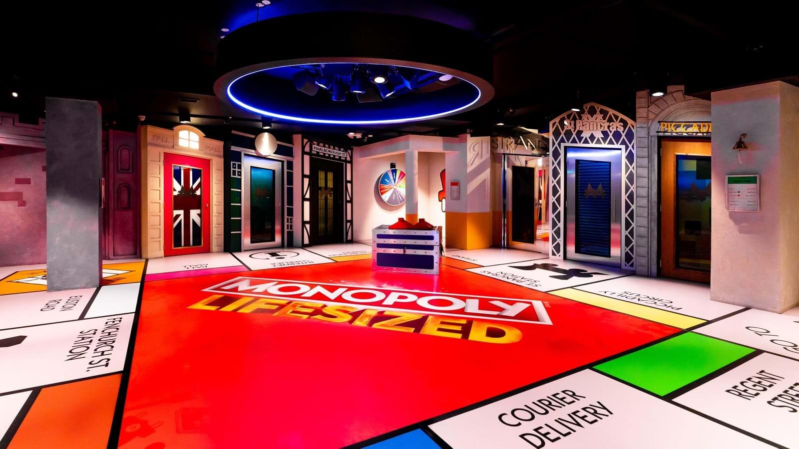 City Board with London streets at Monopoly Lifesized