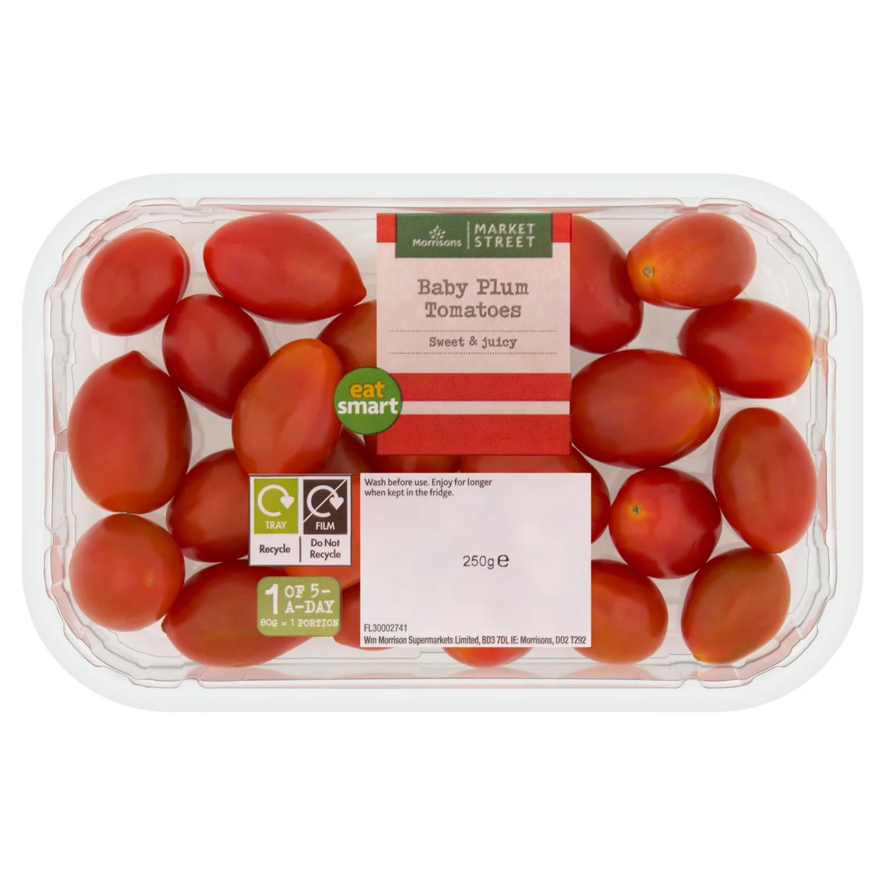 Punnet of Morrisons baby plum tomatoes
