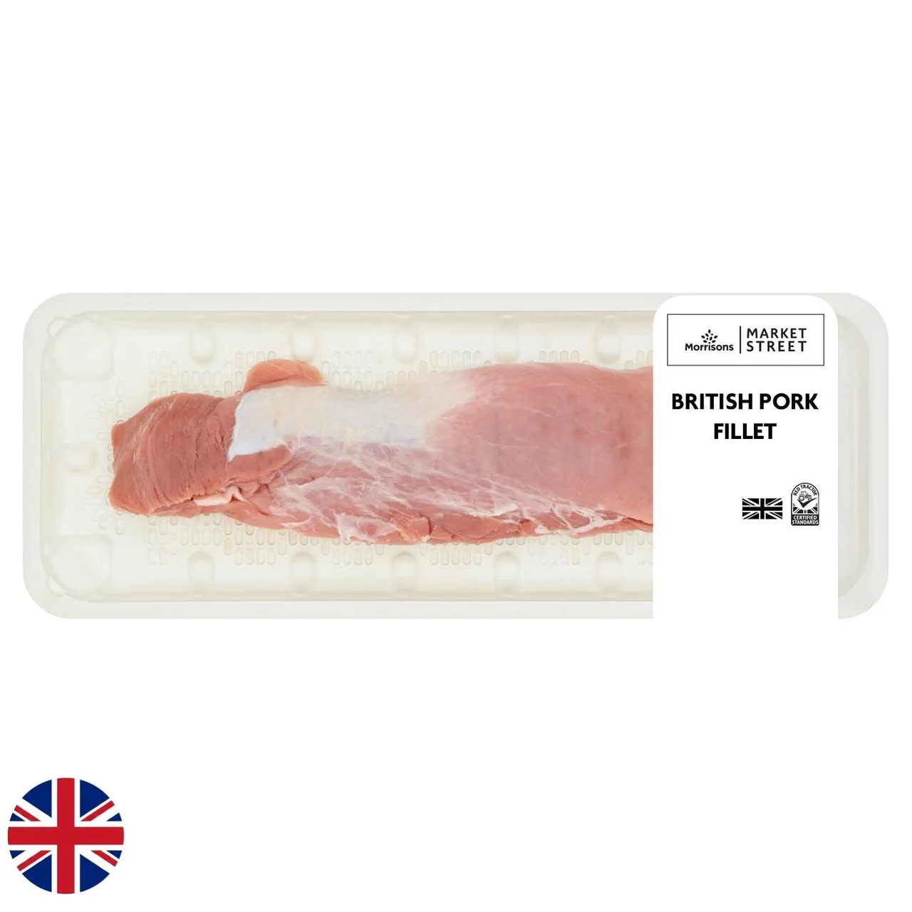 Market Street British pork fillet in its tray