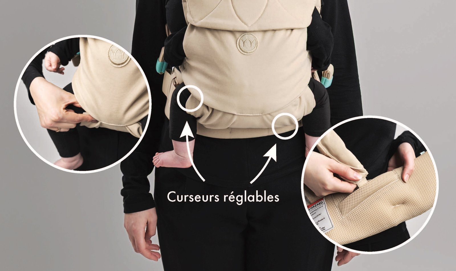 Détail de réglage du porte-bébé Najell Easy vol. 2