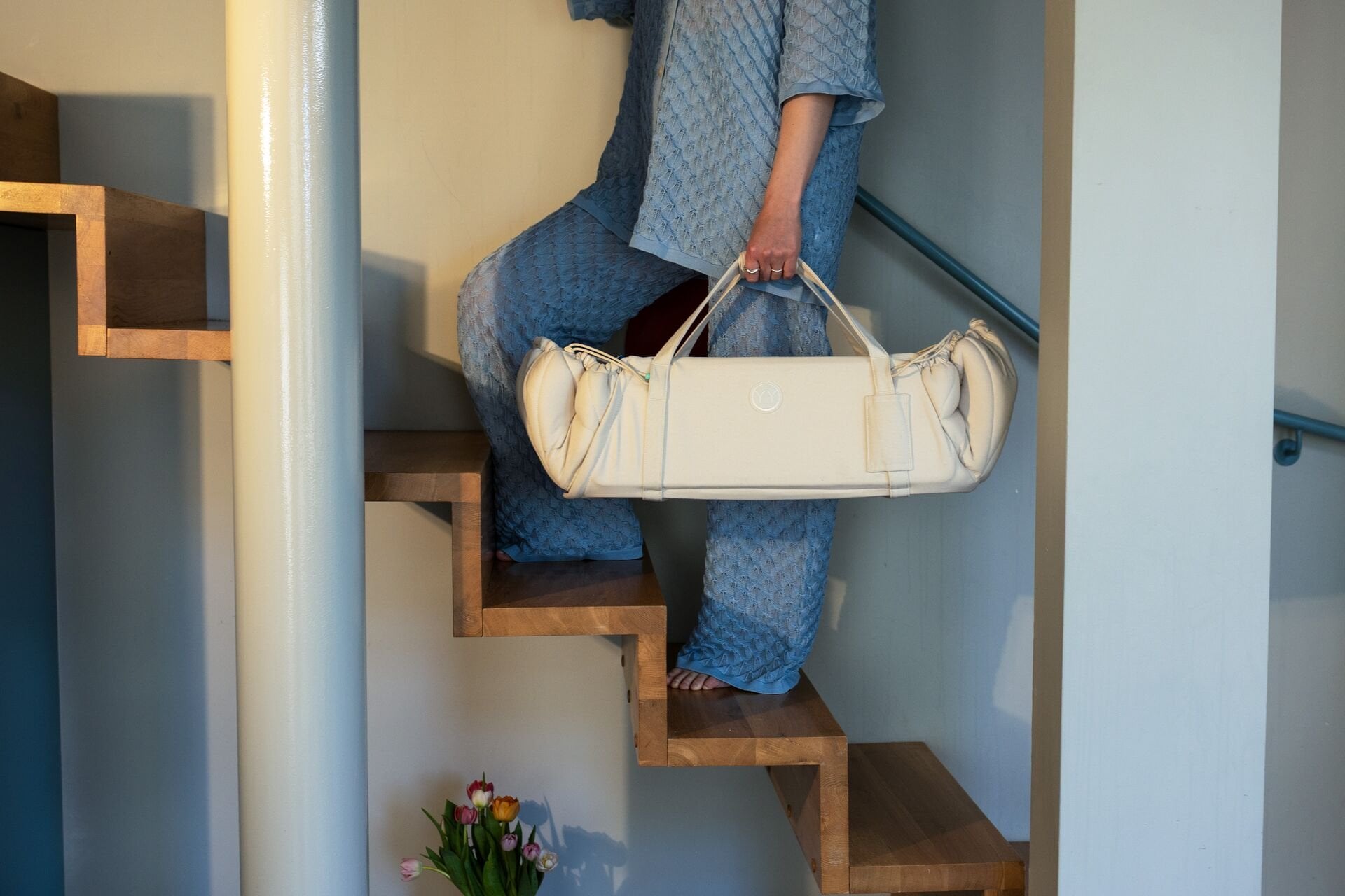 SleepCarrier Volume 5 en textile bouclé beige avoine.