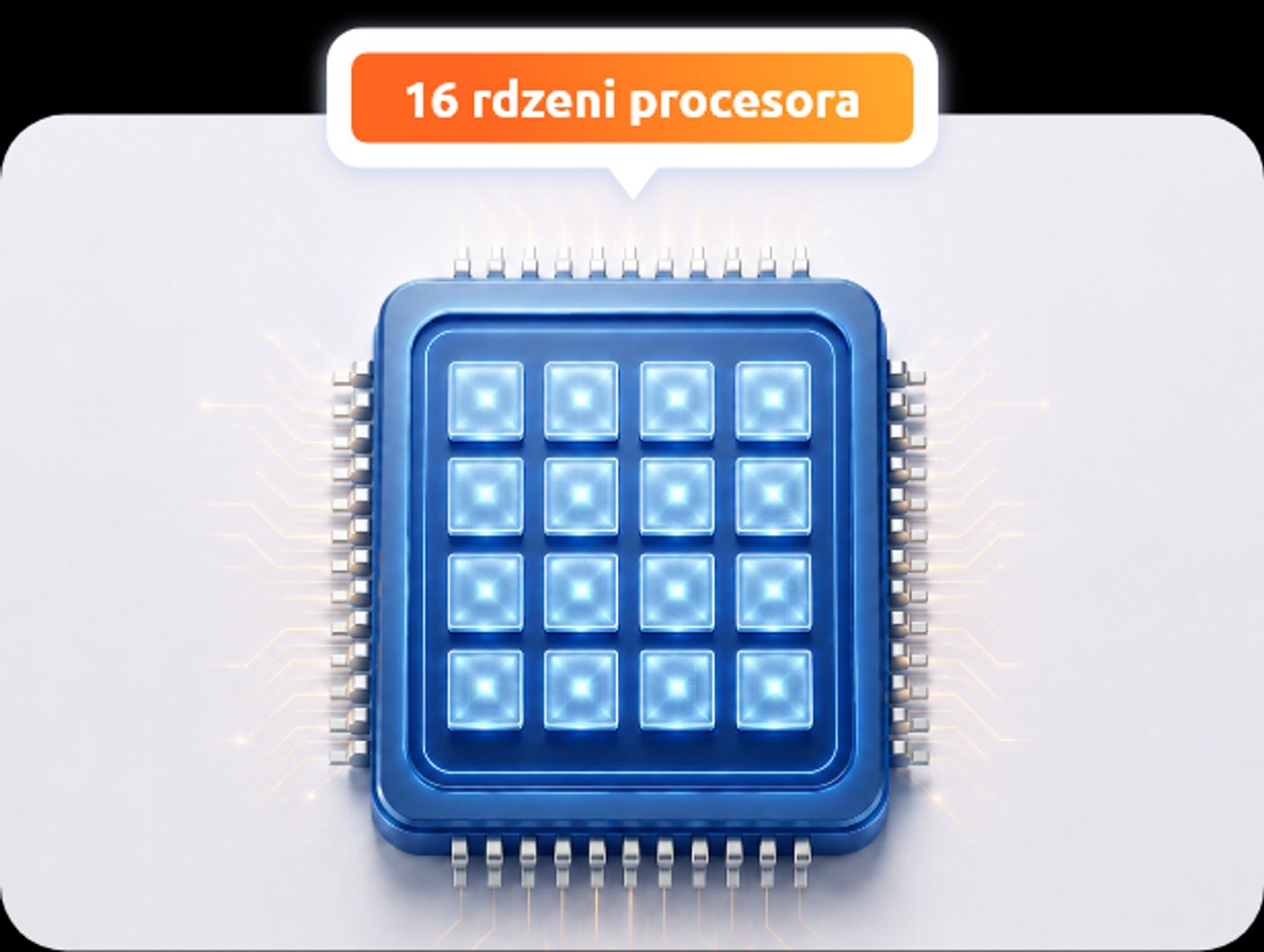 Grafika procesora z widocznymi rdzeniami