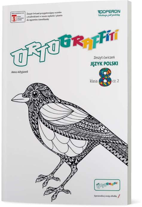 Druga część zeszytu Ortograffiti do języka polskiego dla klasy 8