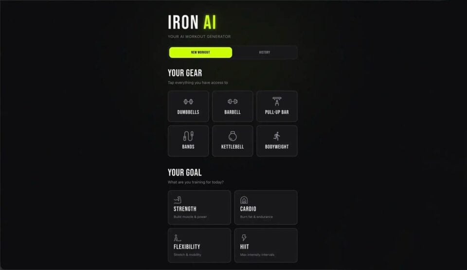An online gear shop example created with Macaly AI