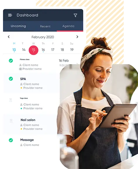 Online booking connected with business calendars