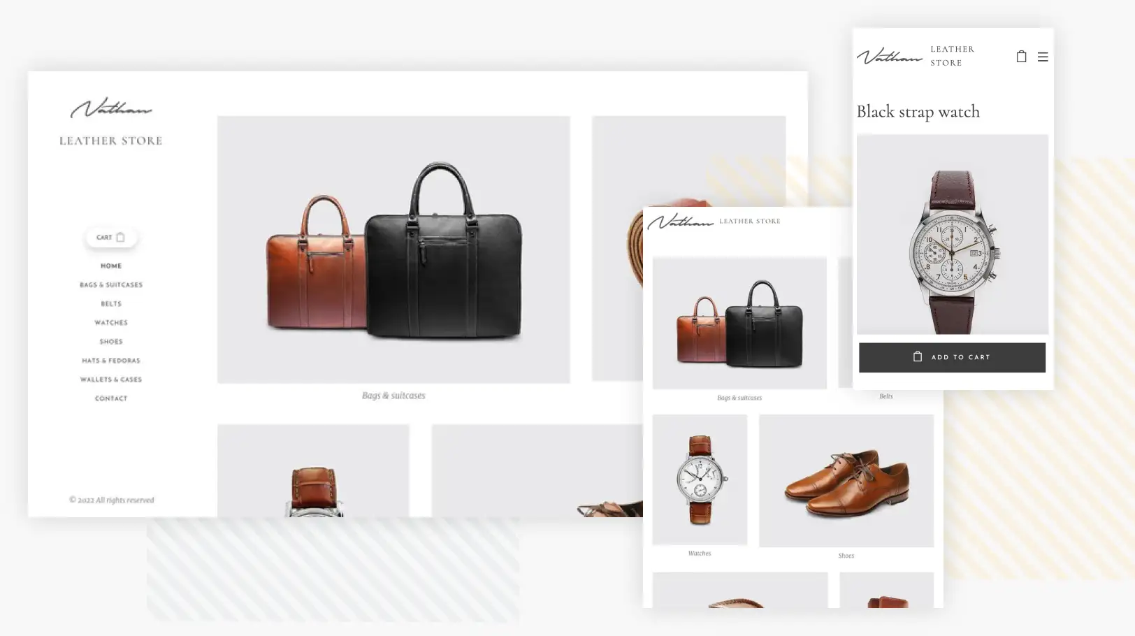 Online shop storefront example from Register365