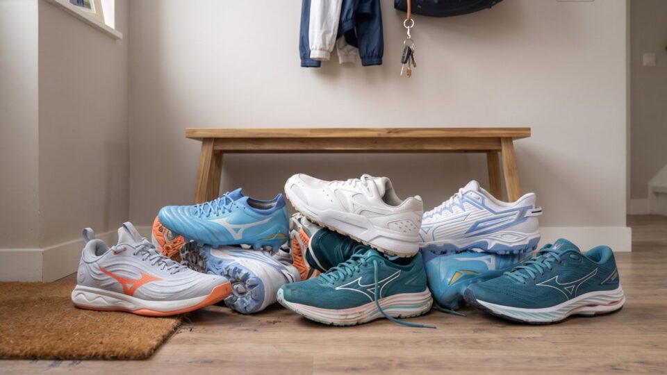 Natte schoenen in een hal als aanleiding voor drogen en opfrissen