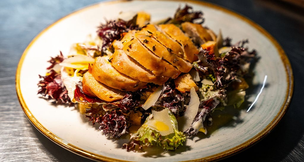 Chicken dish served at the Top Hat restaurant